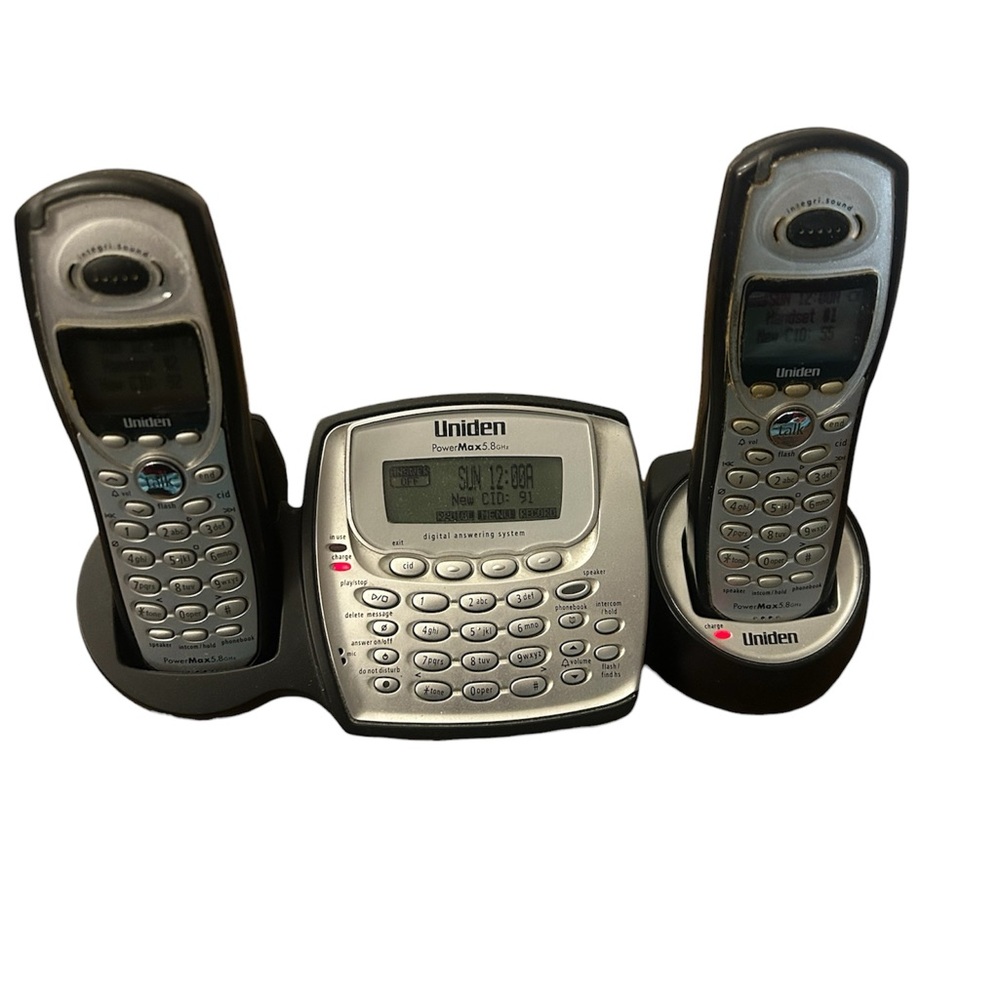 Uniden TRU8865-2 5.8 GHz Dual Handsets Single Line Cordless Phone Read Desc